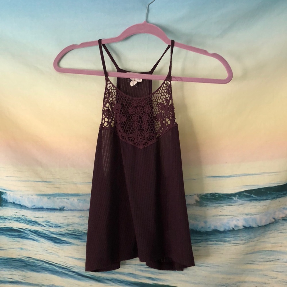Pacsun Deep Purple Laced Tank